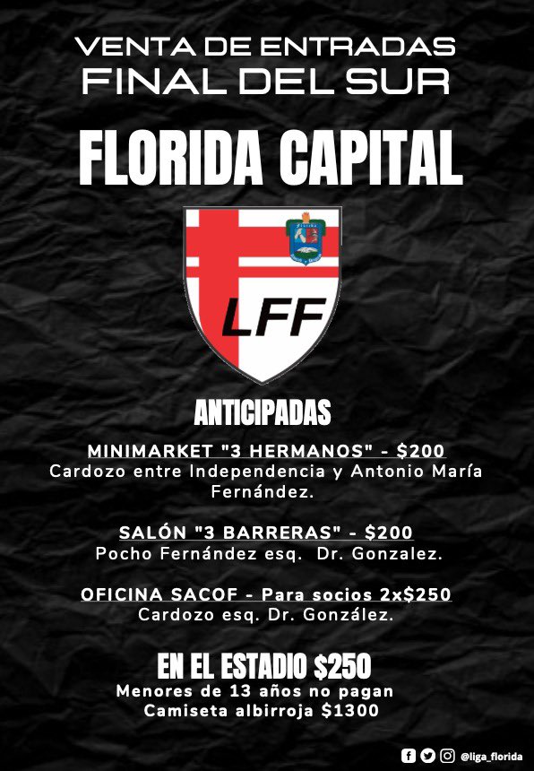 ENTRADAS FLORIDA SAN JOSE