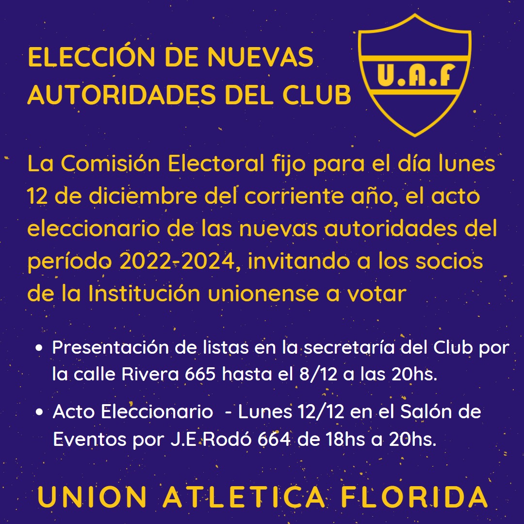 Elecciones del Club Unión Atlética Florida