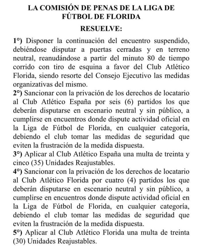 Liga de Fútbol sancionó a España y Atlético