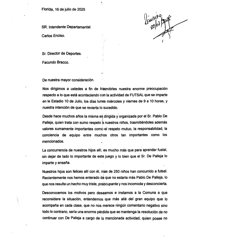 carta a enciso de palleja