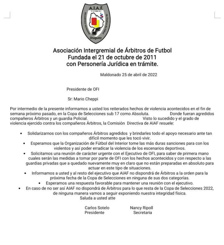 comunicado aiaf
