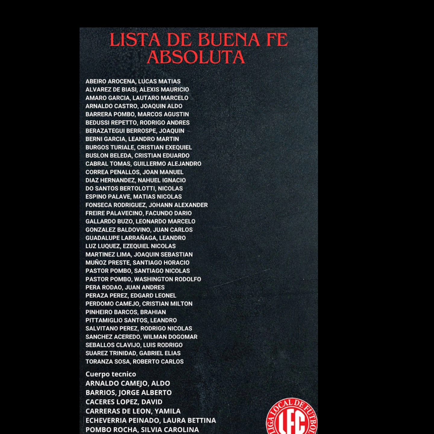 listas de buena fe de casupa