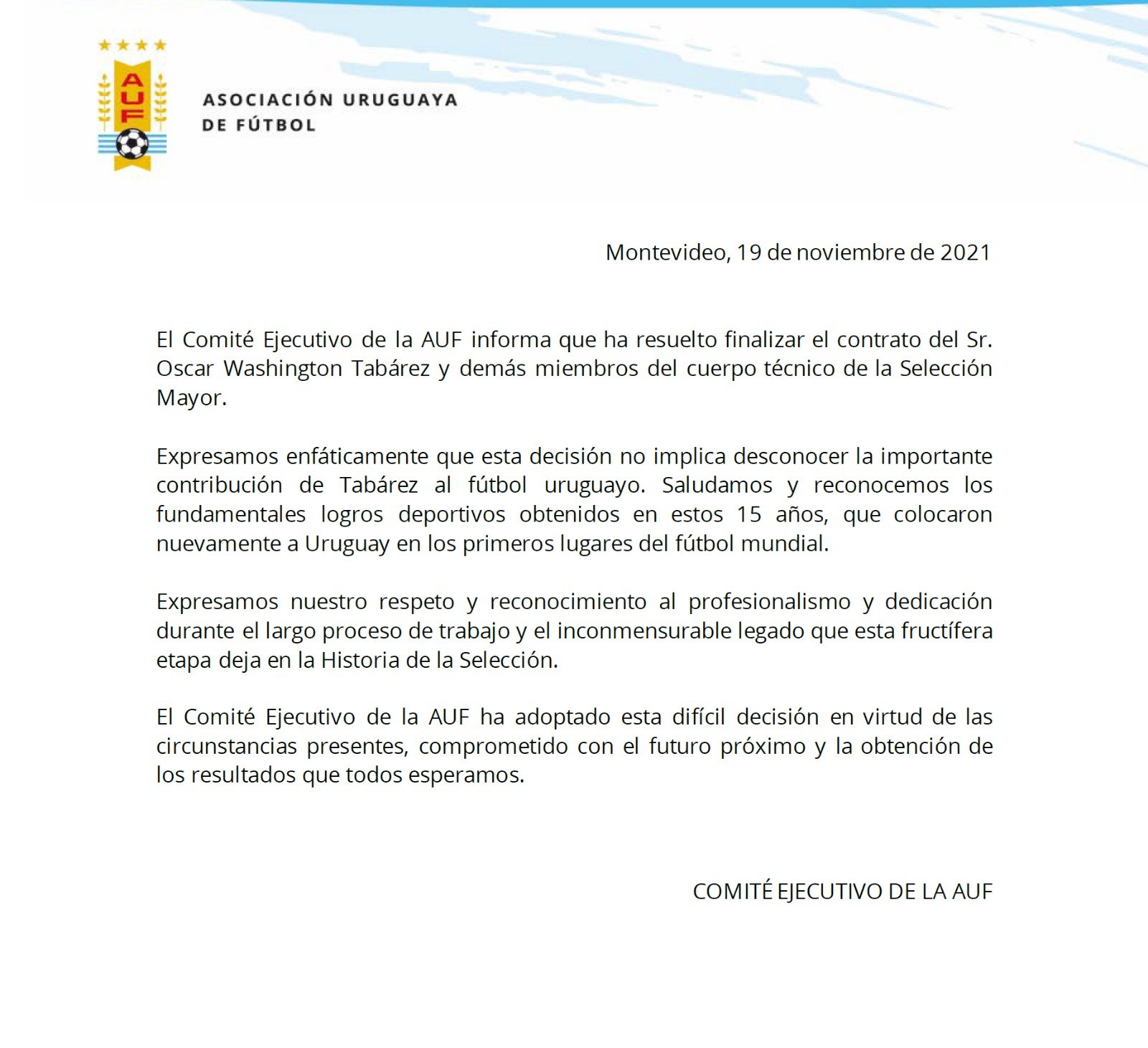 Tabárez dejó de ser el entrenador de la selección uruguaya